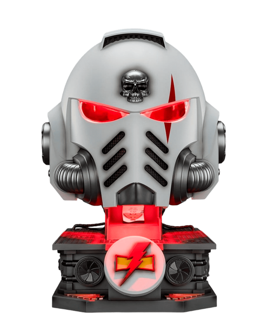 Réplica casco con stand mkx warhammer 40.000 white scars 1/1 joytoy