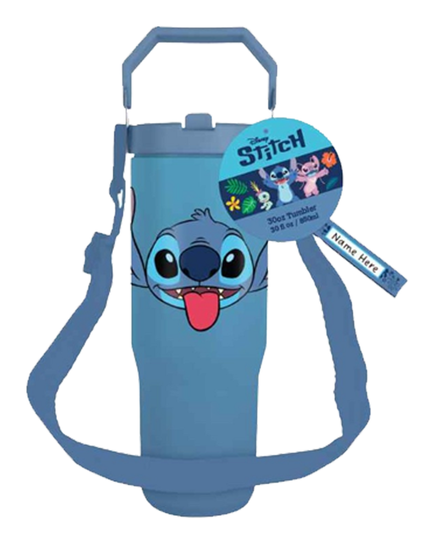 Botella de viaje lilo & stitch 880 ml con cuerda