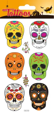 Comprar Tatuajes Temporales Halloween Calaveras 