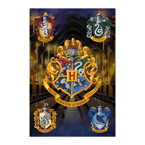 Comprar Poster Harry Potter Escudos Hogwarts 
