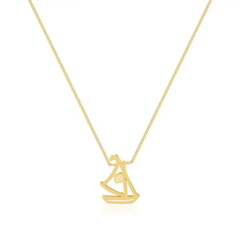Comprar Colgante Disney Vaiana Barco Plata De Ley Y Baño De Oro 