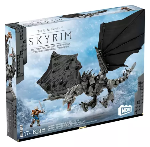 Reservar Kit Construcción Alduin El Devorador de Mundos Skyrim MEGA Mattel  Figuras Estándar