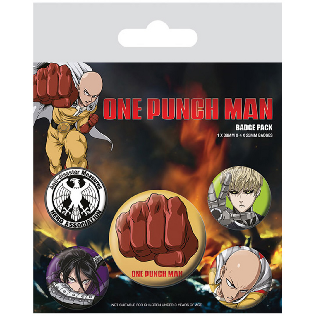 One punch man - pack de chapas estructive