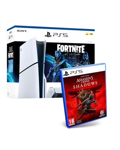 Consola PS5 Fortnite Cobalt Star + Assassin's Creed: Shadows