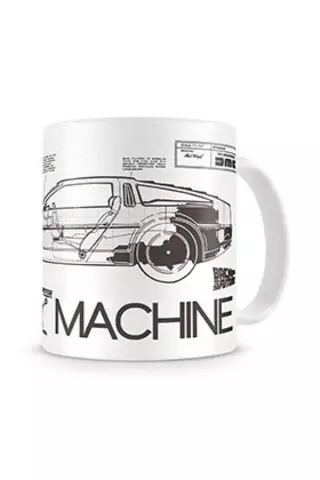 Back To The Future Time Machine Taza Ceramica Regreso Al Futuro