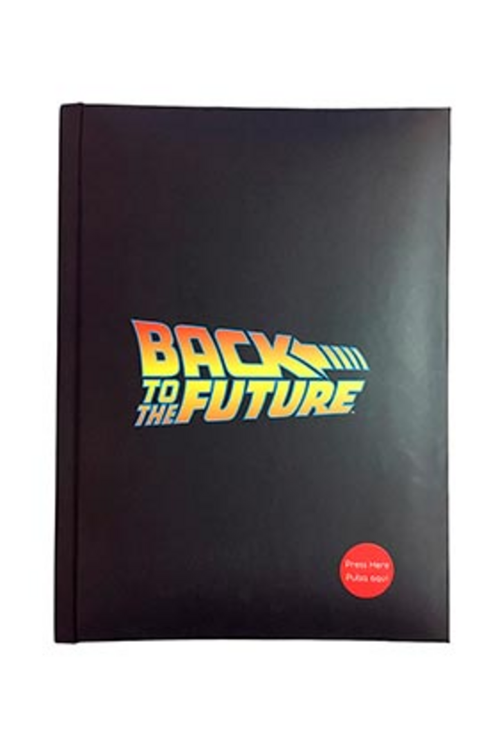 Back to the future logo libreta con luz regreso al futuro