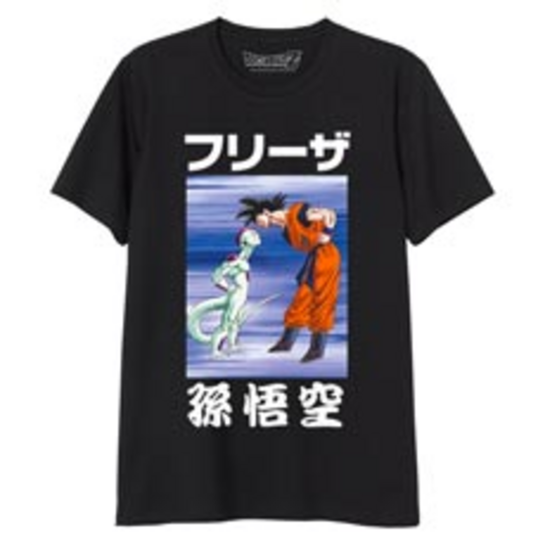 Goku vs freezar cover talla l camiseta negra chico dragon ball