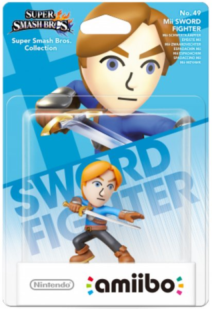 Figura Amiibo Mii Swordman (Espadachin Mii) (Serie SSB)