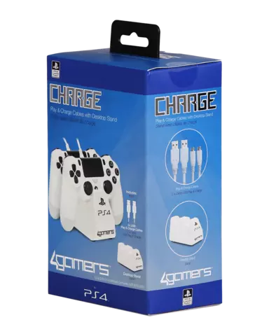 Comprar Base de Carga Twin Play Licenciada Blanca PS4 - Accesorios