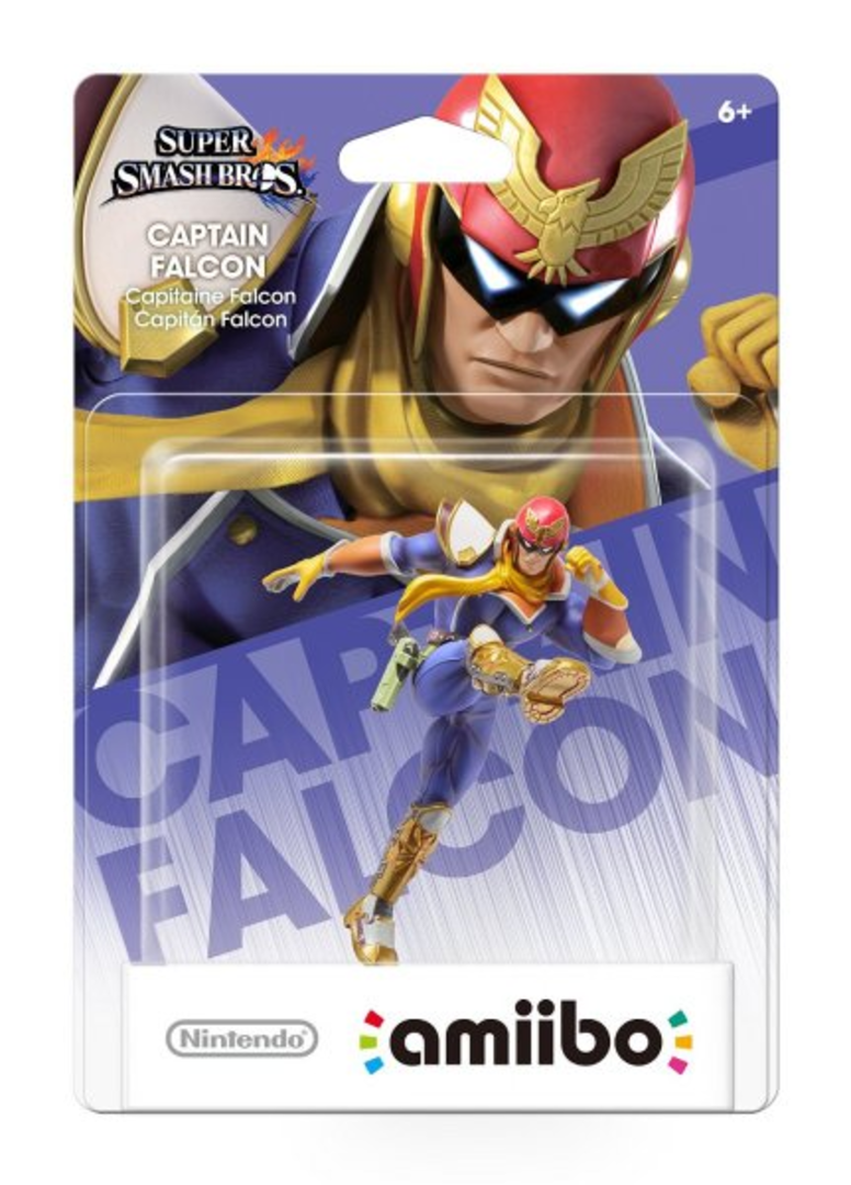 Figura amiibo capitan falcon (serie ssb)