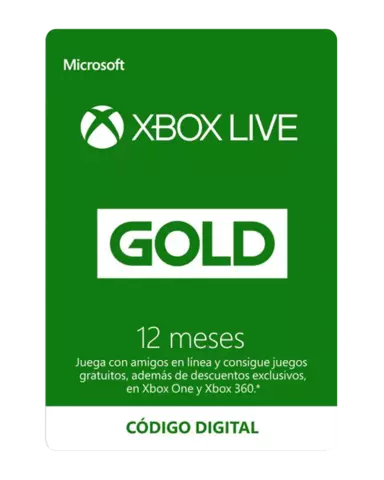 Comprar Xbox Live 12 Meses Gold Tarjeta Prepago Xbox Live