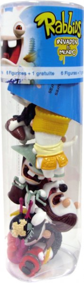 Bote 6 + 1 Muñecos Rabbids Invaden El Mundo