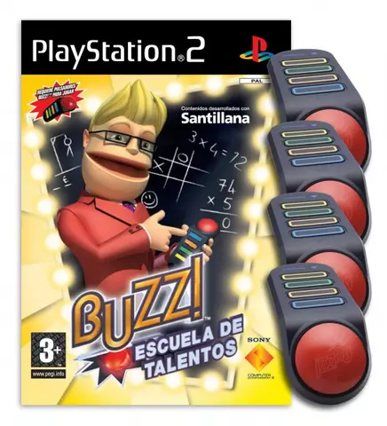 Comprar Buzz: Escuela De Talentos + Buzzers PS2 - Videojuegos - Videojuegos