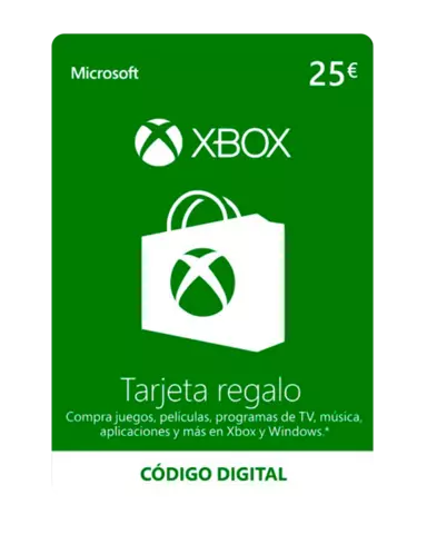 Tarjeta Prepago Xbox Live 25€