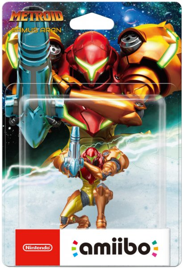 Figura amiibo samus aran (serie metroid)