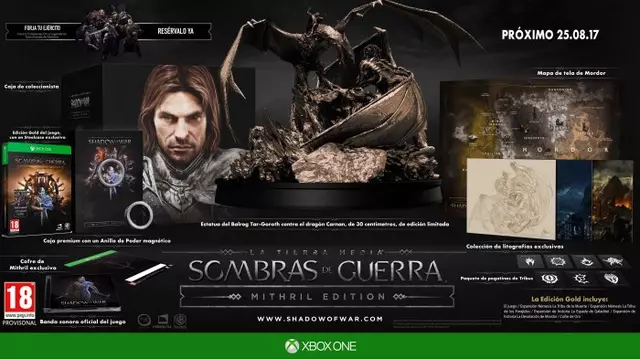 Comprar La Tierra-Media: Sombras de Guerra Edición Mithril Xbox One Coleccionista screen 1 - 00.jpg