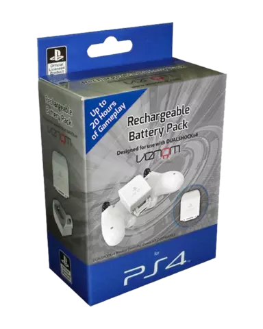 Comprar Venom Rechargeable Battery Pack Blanco PS4 - Accesorios - Accesorios