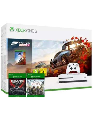 Comprar Xbox One S 1TB + Forza Horizon 4 + Pack Juegos 2 + Headset Xbox One