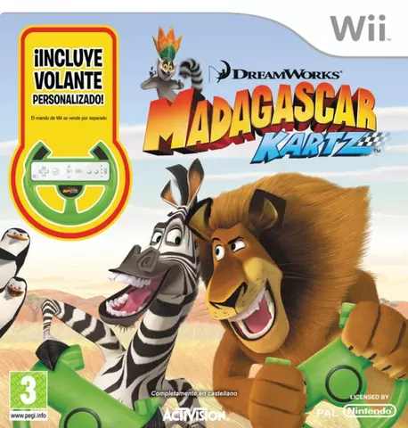 Comprar Madagascar Kartz + Volante WII - Videojuegos - Videojuegos
