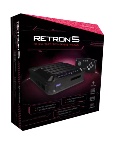 Comprar Consola Retron 5 Negra + Mando Bluetooth 