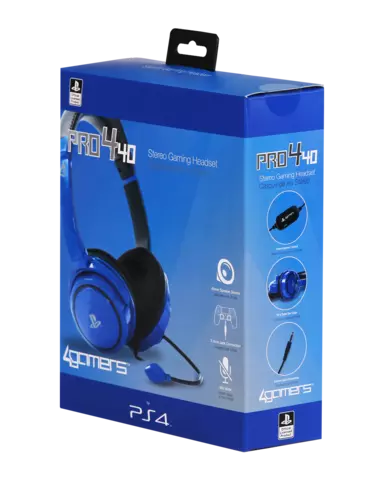 Comprar Auriculares Gaming Stereo PRO 4-40 Azul - PS4, Estándar, Auriculares