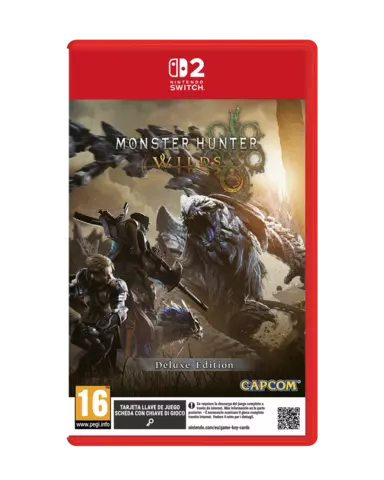 Carátula de Monster Hunter Wilds Edición Deluxe para Switch 2 (edición PAL España)