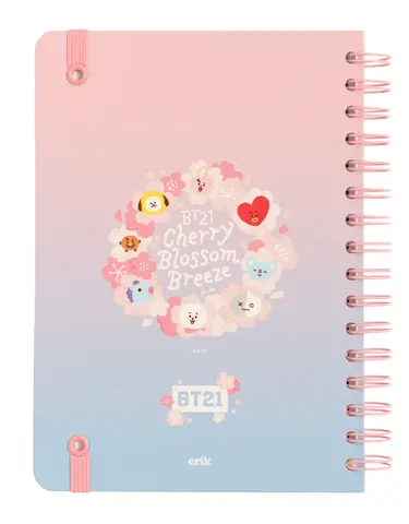 Comprar Cuaderno Tapa Forrada A5 BT21 Cherry Blossom 