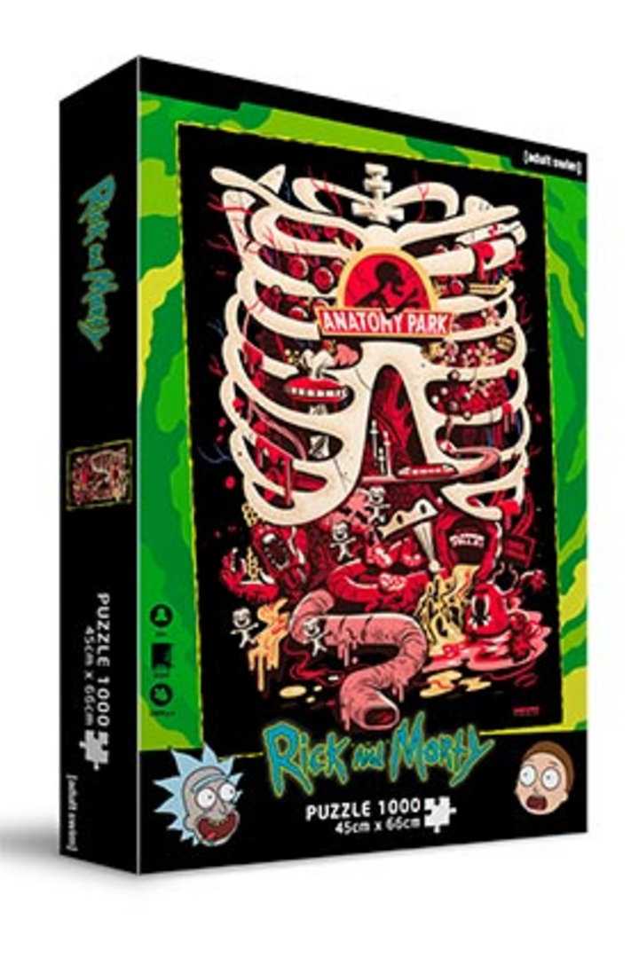 Puzle 1000 anatomy park rick y morty