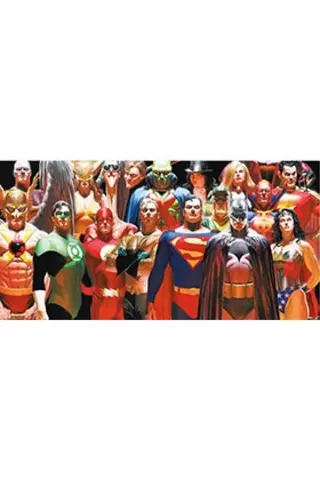 Comprar Liga De La Justicia Poster De Vidrio 60X30 Universo Dc Estándar