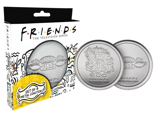Set de 4 Posavasos Metalicos Friends Fanattik