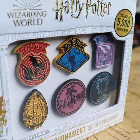 Reservar Set de 6 Pins Torneo de los Tres Magos Harry Potter Edición Limitada Fanattik Limitada
