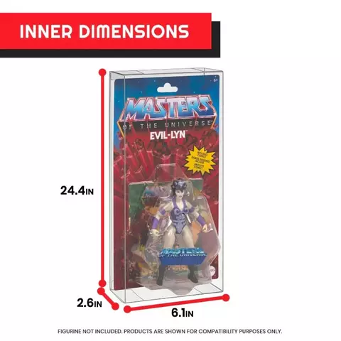 Reservar Caja de PET Pack 10 Unidades para Figuras Masters of the Universe Origins Evoretro 29,2 x 6,5 x 15,6 cm Figuras