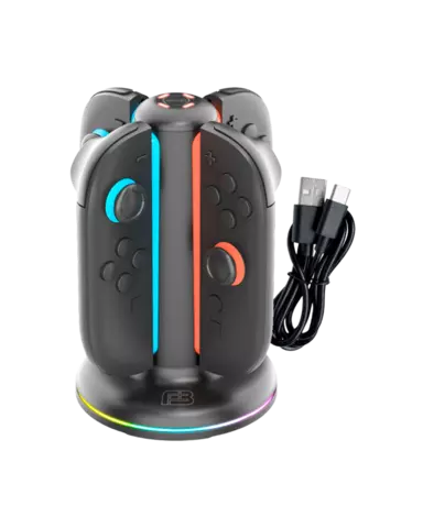 Blackfire Dock de Carga Quad Joycon RGB Led Switch 2