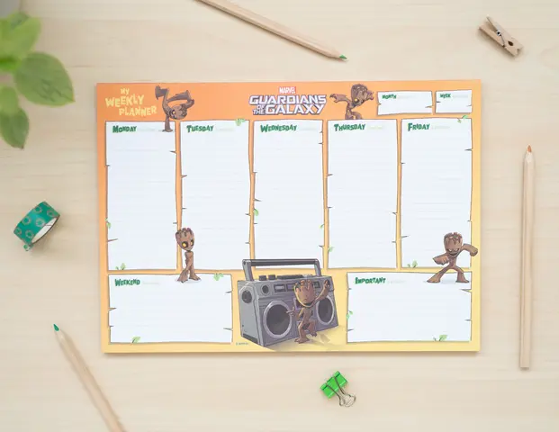 Comprar Bloc Planificador Semanal A4 Marvel Groot 