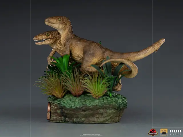 Comprar Figura Art Scale Jurassic Park Dos Velociraptores Deluxe Figuras
