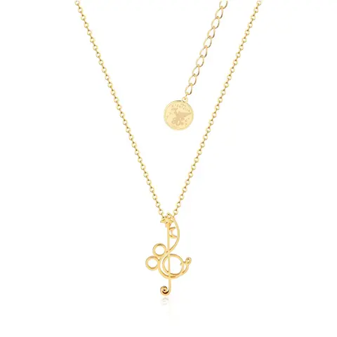 Comprar Colgante Disney Fantasia Clave De Sol Baño De Oro 