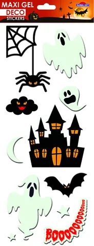 Comprar Pegatinas De Gel Maxi Halloween Castillo Y Fantasmas 