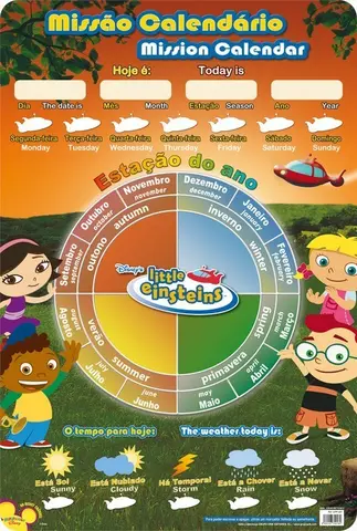 Comprar Lamina Didactica Portugues Calendario Little Einsteins 