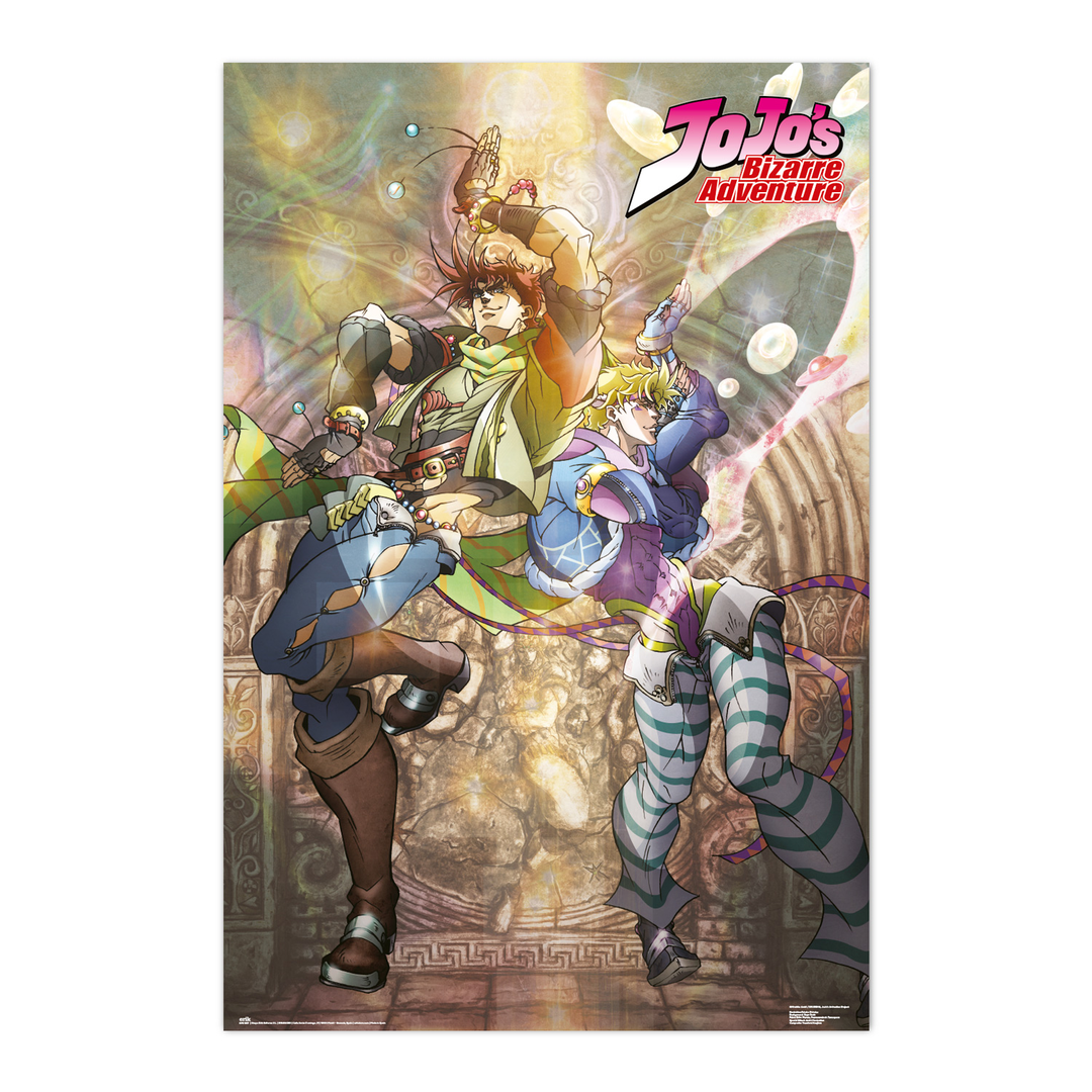 Poster jojo's bizarre adventure joseph joestar & caesar zeppeli