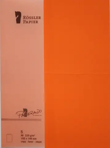 Comprar Tarjeta A6 Paperado 5 Unidades Naranja 