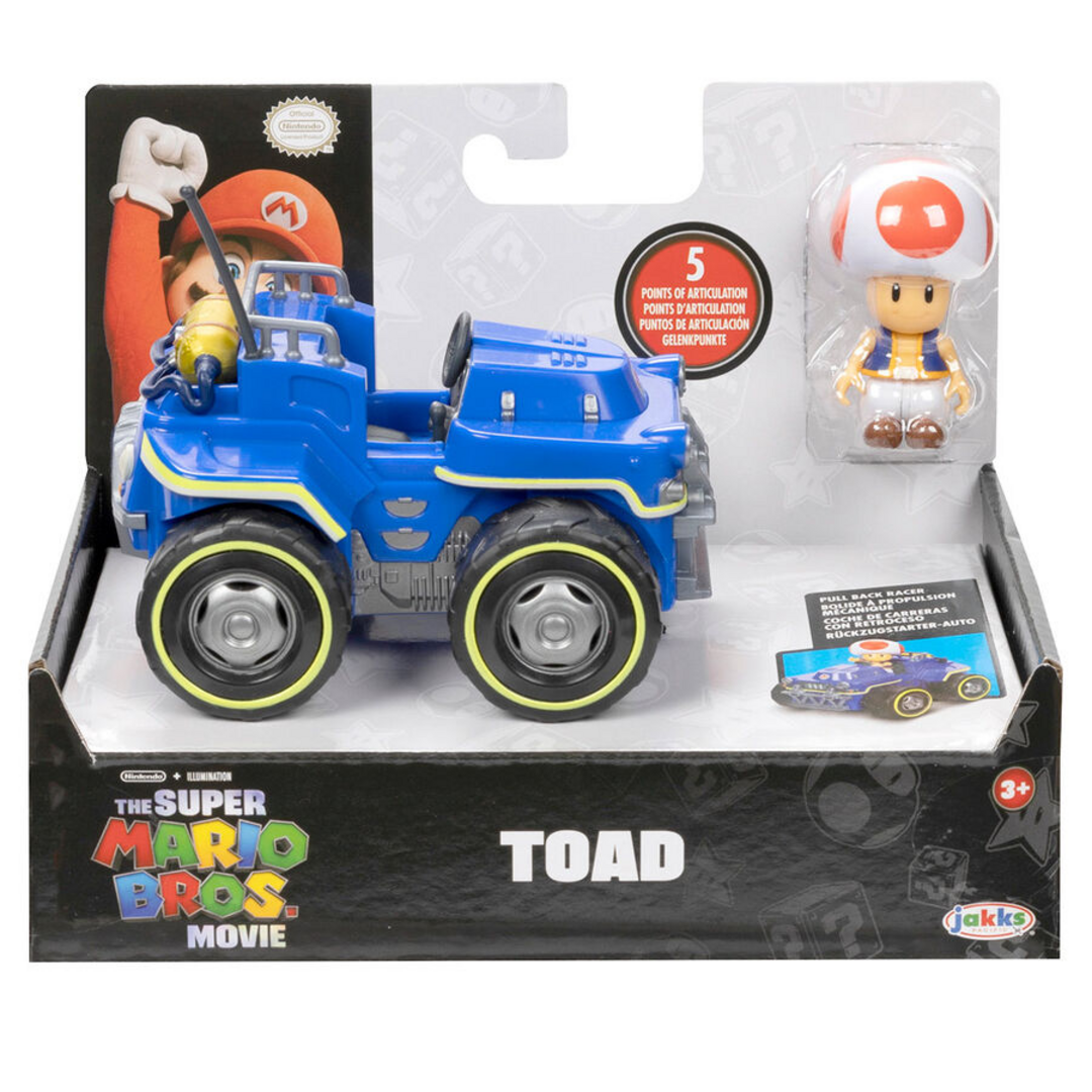 Nintendo (Super Mario Movie - Figura Toad with Kart 6CM