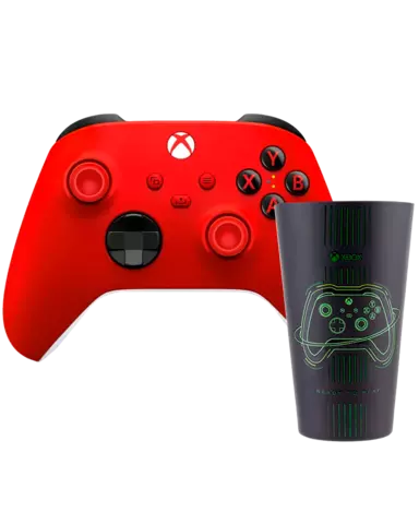 Comprar Mando Inalámbrico Pulse Red + Vaso de Cristal Xbox con Licencia Oficial Xbox Series