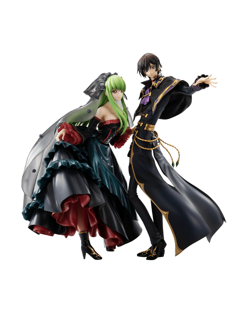 Pack 2 figuras l.l. & c.c. code geass: lelouch of the rebellion precious g.e.m. 20th anniversary megahouse 25cm