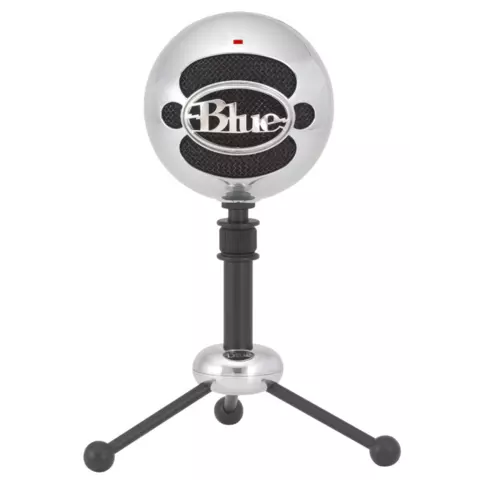 Comprar Azul - Micrófono Bola de Nieve Aluminio Cepillado 