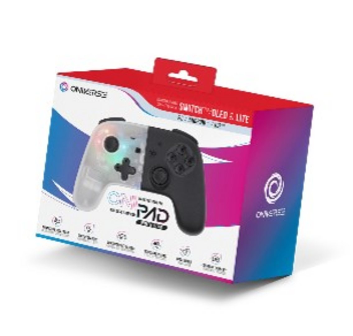 Oniverse - mando bluetooth para nintendo switch / pc / ios / android - white star