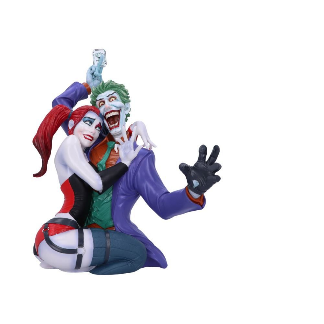 The joker and harley quinn bust 37.5cm