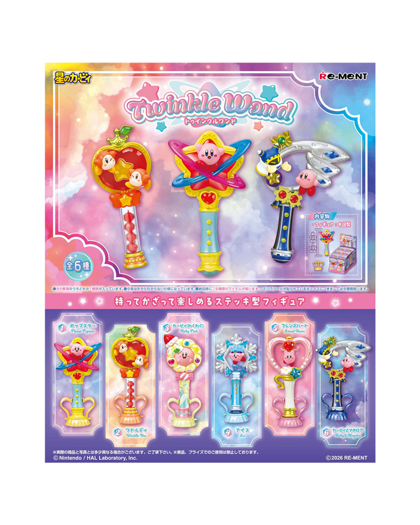 Minifiguras twinkle wand expositor (6) re-ment kirby