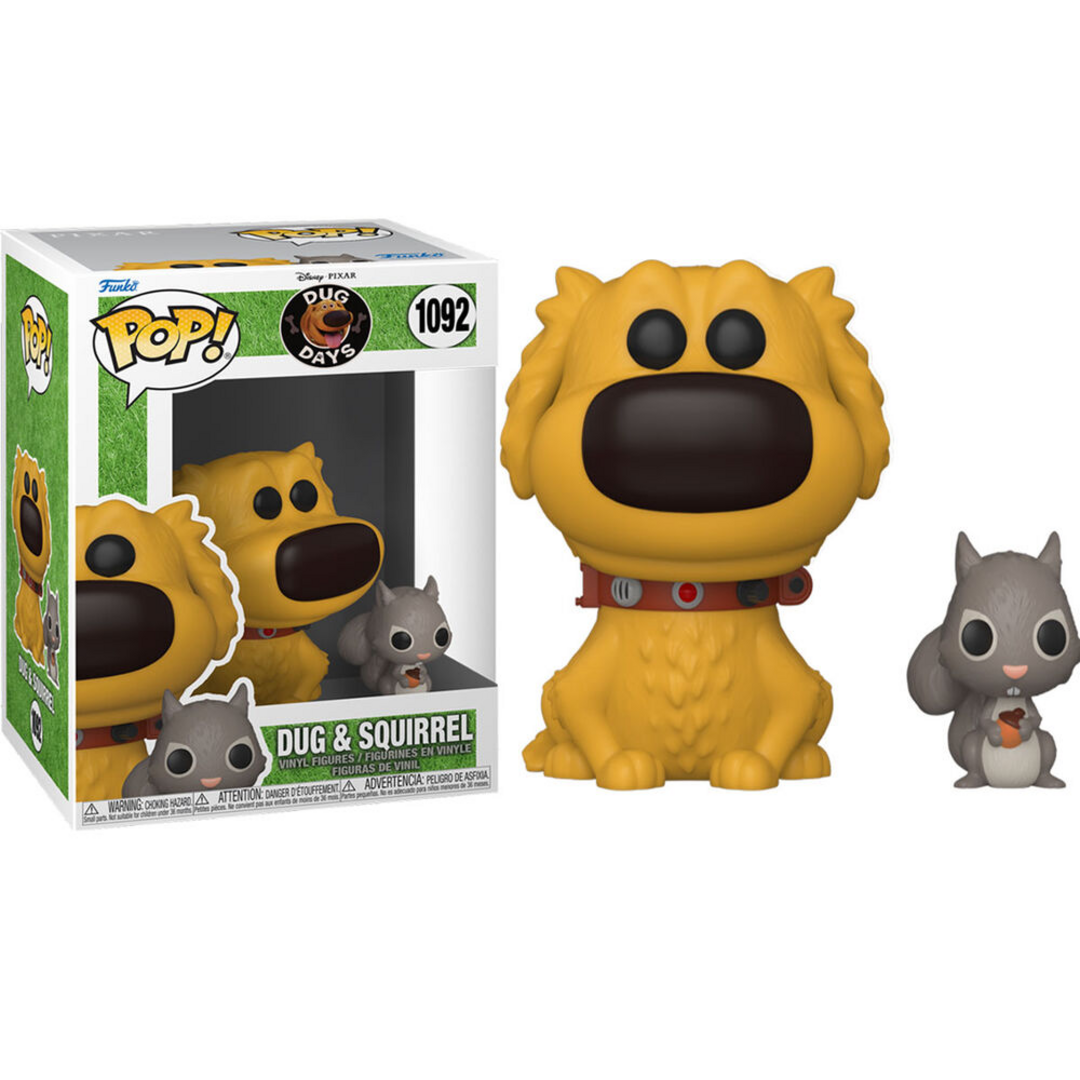 Funko Pop! And Buddy: Dug Days - Dug With Squirrel - Up - Figura de Vinilo Coleccionable - Idea de Regalo- Mercancia Oficial - Juguetes para Niños y Adultos - Movies Fans - Muñeco para Coleccionistas