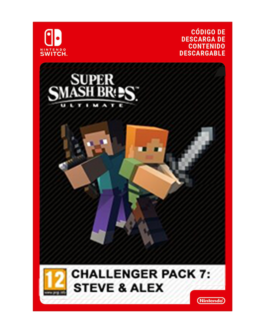 Super smash bros ultimate - pack del aspirante 7: steve & alex