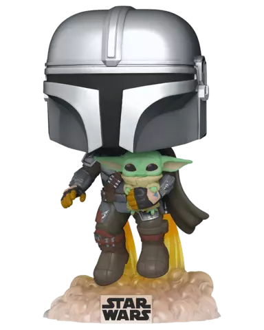 Comprar Figura POP! Mandaloriano Jetpack con Baby Yoda The Mandalorian Star Wars Figuras de Videojuegos